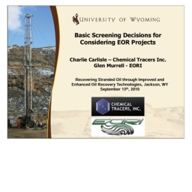 Basic screening decisions for considering EOR projects