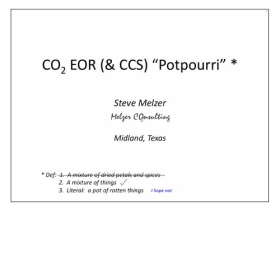 CO2 EOR (&CCS) 