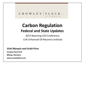 Carbon Regulation, Federal and State Updates