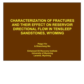 Characterization of fractures and their effect on reservoir directional flow in Tensleep sandstones, Wyoming