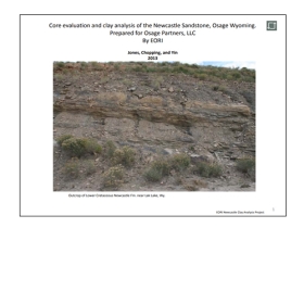 Core evaluation and clay analysis of the Newcastle Sandstone, Osage Wyoming. Prepared for Osage Partners, LLC