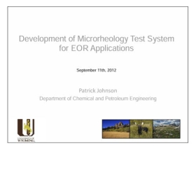 Development of Microrheology Test System for EOR Applications