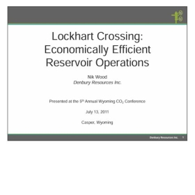 Lockhart Crossing: Economically Efficient Reservoir Operations