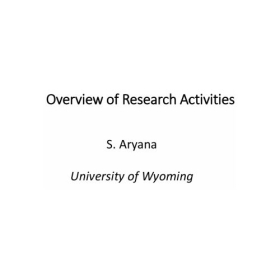 Overview of Research Activities