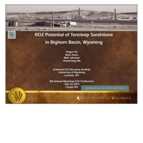 ROZ Potential of Tensleep Sandstone in Bighorn Basin, Wyoming 8th Annual Wyoming CO2 Conference