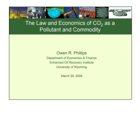 The law and economics of CO2 as a pollutant and commodity