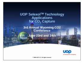 UOP Selexol (TM) Technology Applications for CO2 Capture, Third Annual Wyoming CO2 Conference