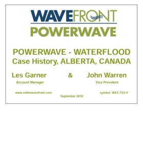 Wave Front Powerwave- Waterflood Case history, Alberta, Canada